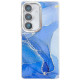 For Samsung Galaxy S24+ 5G Electroplated Marble Texture Phone Case(Dark Blue M16)