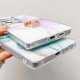 For Samsung Galaxy S24+ 5G Electroplated Marble Texture Ring Holder Phone Case(Purple Blue S18)