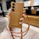 For Samsung Galaxy S24+ 5G Liquid TPU Card Bag Four Corner Shockproof Phone Case(Brown)
