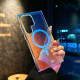 For Samsung Galaxy S24+ 5G Laser Texture MagSafe Shockproof Phone Case(Red Light)