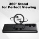 For Samsung Galaxy S24+ 5G Suteni G3 Oil Wax 360 Rotation Holder MagSafe Back Phone Case(Black)