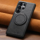 For Samsung Galaxy S23+ 5G Suteni G3 Oil Wax 360 Rotation Holder MagSafe Back Phone Case(Black)