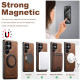 For Samsung Galaxy S23+ 5G Suteni G3 Oil Wax 360 Rotation Holder MagSafe Back Phone Case(Brown)