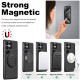 For Samsung Galaxy S23+ 5G Suteni G3 Carbon Fiber Leather 360 Rotation Holder MagSafe Phone Case(Black)