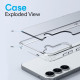 For Samsung Galaxy S24+ 5G NORTHJO 3 in 1 Clear Phone Case with Screen Protector Lens Film