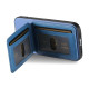 For Samsung Galaxy S24+ 5G Twill Fabric Leather Vertical Flip RFID Card Bag Phone Case(Blue)