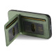 For Samsung Galaxy S24+ 5G Twill Fabric Leather Vertical Flip RFID Card Bag Phone Case(Green)