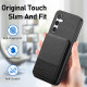 For Samsung Galaxy S23+ 5G Twill Fabric Leather Vertical Flip RFID Card Bag Phone Case(Black)