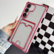 For Samsung Galaxy S24+ 5G Four-cornered Electroplated Card Bag TPU Phone Case(Pink)