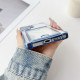 For Samsung Galaxy S24+ 5G Four-cornered Electroplated Card Bag TPU Phone Case(Bule)