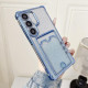 For Samsung Galaxy S24+ 5G Gradient Glitter Plating TPU Phone Case with Card Slot(Bule)