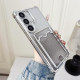 For Samsung Galaxy S24+ 5G Gradient Glitter Plating TPU Phone Case with Card Slot(Silver)