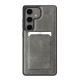 For Samsung Galaxy S24+ 5G Pindun MagSafe Card Slot Leather Back Phone Case(Gray)