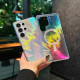 For Samsung Galaxy S24+ 5G Glossy Color-Plated MagSafe Shockproof Phone Case(Colored Feather)