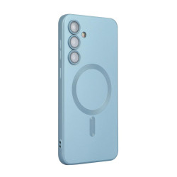 For Samsung Galaxy S24+ 5G ENKAY MagSafe Matte TPU Phone Case with Lens Film(Sierra Blue)