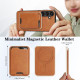 For Samsung Galaxy S24+ 5G Kalebol Slim MagSafe Ring Magnetic Card Bag Leather Phone Case(Brown)
