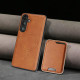 For Samsung Galaxy S24+ 5G Kalebol Slim MagSafe Ring Magnetic Card Bag Leather Phone Case(Brown)