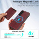 For Samsung Galaxy S24+ 5G Kalebol Slim MagSafe Ring Magnetic Card Bag Leather Phone Case(Red)