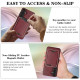 For Samsung Galaxy S24+ 5G Kalebol Slim MagSafe Ring Magnetic Card Bag Leather Phone Case(Red)