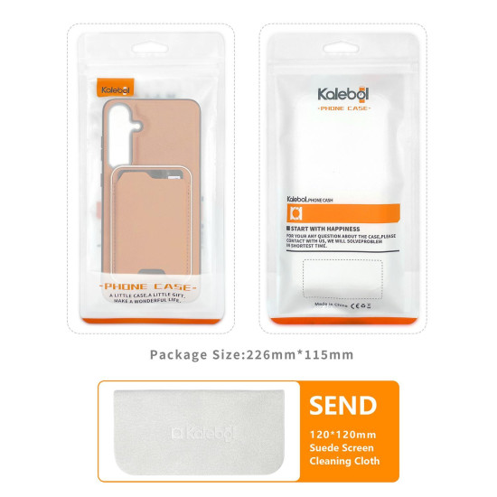For Samsung Galaxy S24+ 5G Kalebol Slim MagSafe Ring Magnetic Card Bag Leather Phone Case(Blue)