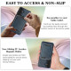For Samsung Galaxy S24+ 5G Kalebol Slim MagSafe Ring Magnetic Card Bag Leather Phone Case(Blue)