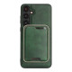 For Samsung Galaxy S24+ 5G Kalebol Slim MagSafe Ring Magnetic Card Bag Leather Phone Case(Green)