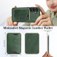 For Samsung Galaxy S24+ 5G Kalebol Slim MagSafe Ring Magnetic Card Bag Leather Phone Case(Green)