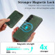 For Samsung Galaxy S24+ 5G Kalebol Slim MagSafe Ring Magnetic Card Bag Leather Phone Case(Green)