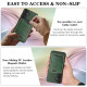 For Samsung Galaxy S24+ 5G Kalebol Slim MagSafe Ring Magnetic Card Bag Leather Phone Case(Green)