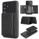 For Samsung Galaxy S24+ 5G Kalebol Strong Magnetic MagSafe Tri-Fold Wallet Leather Phone Case(Black)