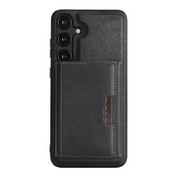 For Samsung Galaxy S24+ 5G Kalebol Strong Magnetic MagSafe Tri-Fold Wallet Leather Phone Case(Black)
