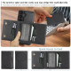 For Samsung Galaxy S24+ 5G Kalebol Strong Magnetic MagSafe Tri-Fold Wallet Leather Phone Case(Black)