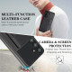 For Samsung Galaxy S24+ 5G Kalebol Strong Magnetic MagSafe Tri-Fold Wallet Leather Phone Case(Black)