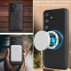 For Samsung Galaxy S24+ 5G Kalebol Strong Magnetic MagSafe Tri-Fold Wallet Leather Phone Case(Black)