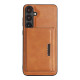 For Samsung Galaxy S24+ 5G Kalebol Strong Magnetic MagSafe Tri-Fold Wallet Leather Phone Case(Brown)