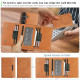 For Samsung Galaxy S24+ 5G Kalebol Strong Magnetic MagSafe Tri-Fold Wallet Leather Phone Case(Brown)