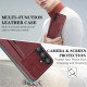 For Samsung Galaxy S24+ 5G Kalebol Strong Magnetic MagSafe Tri-Fold Wallet Leather Phone Case(Red)