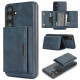 For Samsung Galaxy S24+ 5G Kalebol Strong Magnetic MagSafe Tri-Fold Wallet Leather Phone Case(Blue)