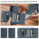 For Samsung Galaxy S24+ 5G Kalebol Strong Magnetic MagSafe Tri-Fold Wallet Leather Phone Case(Blue)