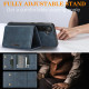 For Samsung Galaxy S24+ 5G Kalebol Strong Magnetic MagSafe Tri-Fold Wallet Leather Phone Case(Blue)