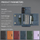 For Samsung Galaxy S24+ 5G Kalebol Strong Magnetic MagSafe Tri-Fold Wallet Leather Phone Case(Blue)