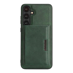 For Samsung Galaxy S24+ 5G Kalebol Strong Magnetic MagSafe Tri-Fold Wallet Leather Phone Case(Green)