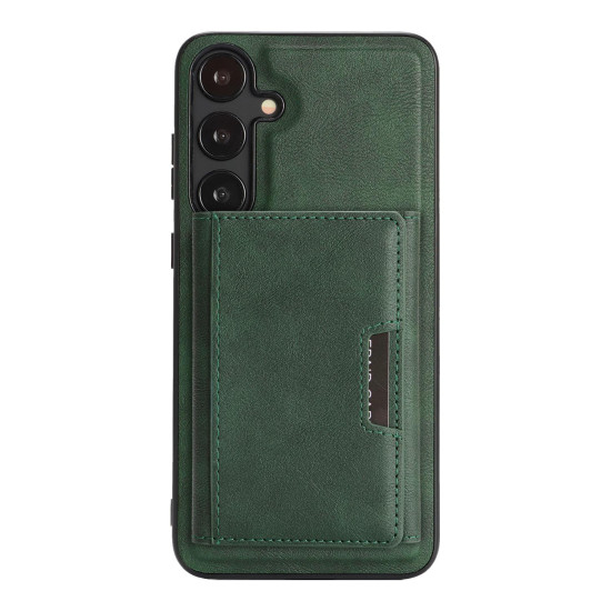 For Samsung Galaxy S24+ 5G Kalebol Strong Magnetic MagSafe Tri-Fold Wallet Leather Phone Case(Green)