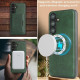 For Samsung Galaxy S24+ 5G Kalebol Strong Magnetic MagSafe Tri-Fold Wallet Leather Phone Case(Green)