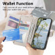 For Samsung Galaxy S24+ 5G Flowers Leaves Zipper Wallet Leather Phone Case with Strap(Khaki)