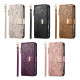 For Samsung Galaxy S24+ 5G Flowers Leaves Zipper Wallet Leather Phone Case with Strap(Black)