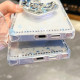 For Samsung Galaxy S24+ 5G Diamond Glitter Gemstone Heart Holder Phone Case(Light Green)