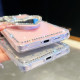 For Samsung Galaxy S24+ 5G Diamond Glitter Mirror Heart Holder Phone Case(Transparent Stars)