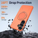 For Samsung Galaxy S24+ 5G Kalebol Magnetic MagSafe Rotation Holder PC Phone Case(Orange)