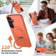 For Samsung Galaxy S24+ 5G Kalebol Magnetic MagSafe Rotation Holder PC Phone Case(Orange)